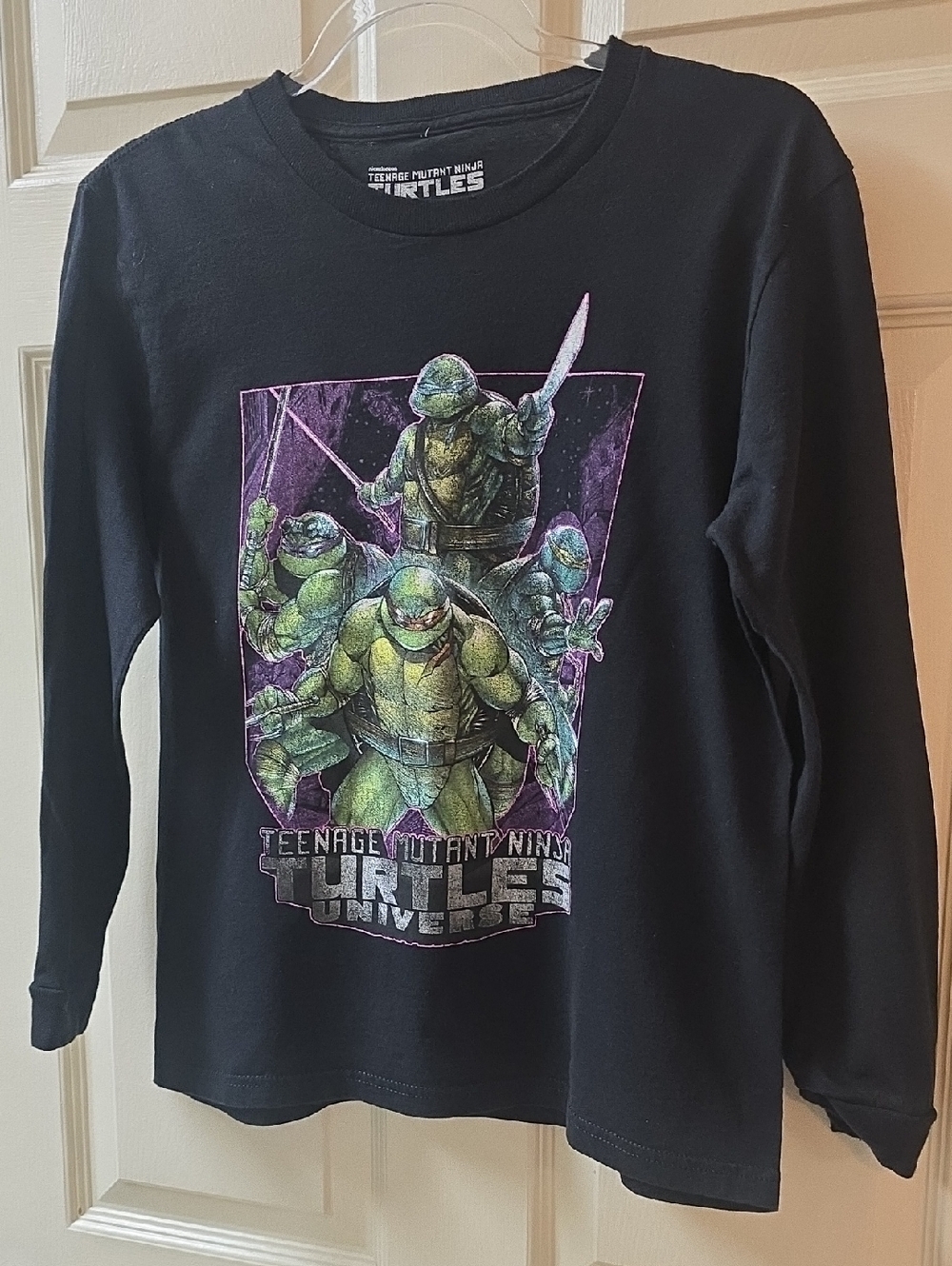 Teenage Mutant Ninja Turtles | Boys| Black | Graphic Long-Sleeve Shirt | Sz 14